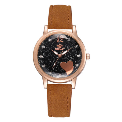 

Diamond love mirror quartz watch romantic star watch to send girlfriend gift table
