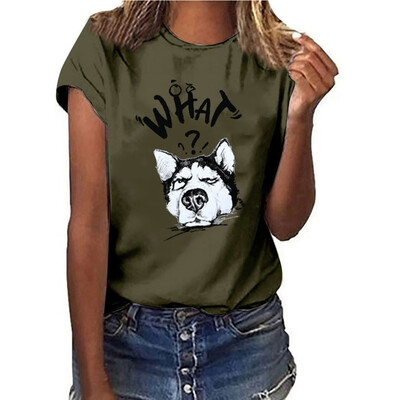 

Starmoon Women Girls Plus Size Print Shirt Short Sleeve T Shirt Blouse Tops