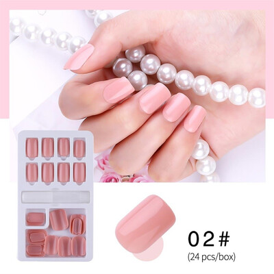 

Toponeto Finished Nail Patches 24Pcs Boxed Removable Repeated Use Of fake Nail Patches