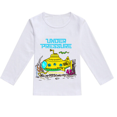 

Toddler Baby Kids Boys Girls Spring Cartoon Print Tops T-shirt Casual Clothes