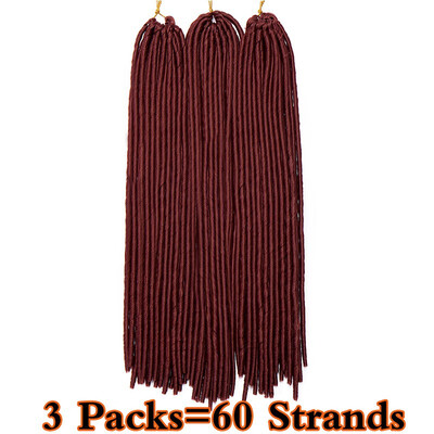 

3 Packs Dreadlocks Crochet Braids Soft Faux Locs Crochet Hair Synthetic Braiding Hair Bomba Goddess Locs Crochet Hair Braids