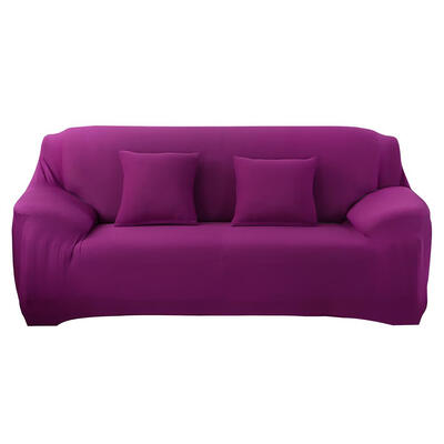 

Fashion Slipcover Stretchable Pure Color Sofa Cushion Cover Candy Purple