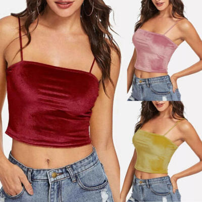 

Women Summer Sleeveless Crop Tank Tops Vest Shirt Blouse Button Beach Cami Tops