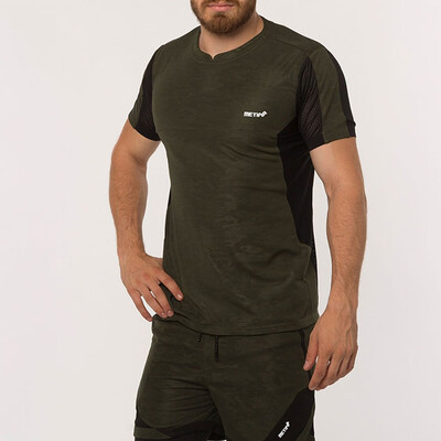 

Toponeto Mens Casual Fitness Fast Drying Elastic Short Sleeve Short Pants Sports Suit