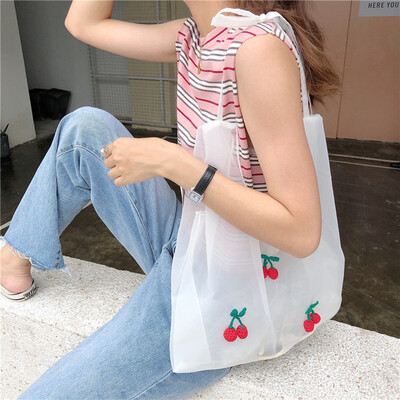 

Tailored Women Cherry Fashion Portable Bag Casual Simple Student Shoulder Messenger Bag