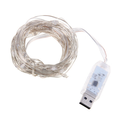 

5M Silver 50 LED String Fairy Xmas Light USB 24 Keys IR Remote Controller