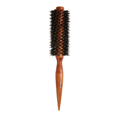 

Bristle Curly Hair Brush Roll Round Wood Handle Fluffy Comb Hair Care Tool