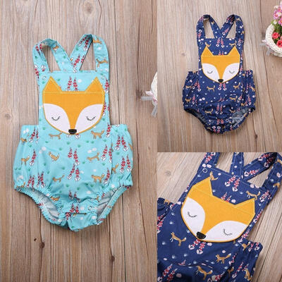 

Cotton Newborn Baby Boy Girl Fox Romper Bodysuit Jumpsuit Clothes Outfits 0-24M