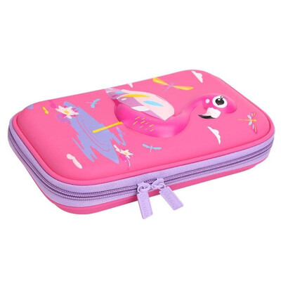 

Kids Cute Cartoon Swan Pencil Bags EVA Large Students Pencil Case Pink