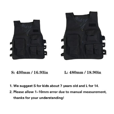 

Kids Outdoor Vest Waistcoat Adjustable Children Camouflage Multi-pockets Jacket for Camping Hunting Games Hiking Equipment