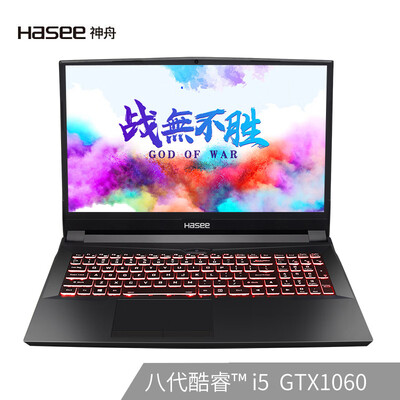

Shenzhou HASEE Ares TX7-CR5S1 Intel Core i5-8400 GTX1060 72 color gamut 144Hz screen 161 inch gaming laptop 8G 512GSSD
