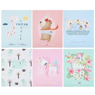 

100 Sheets Cartoon Photo Album Scrapbook Kids Birthday Memory Book Gifts