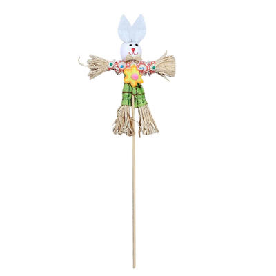 

DIY Straw Rabbit Toy Easter Ornament Home Decor Children Creative Gift