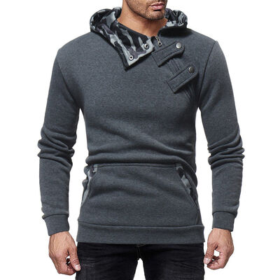 

Men Top T-Shirt Long Sleeve Slim Fit Hooded Sweatshirt Pullover Sweat Hoodies