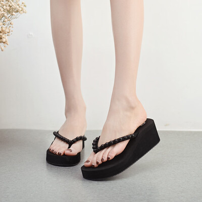 

Rose Slippers Summer Flip Flops Female Sandals And Slippers Non-Slip Beach Shoes