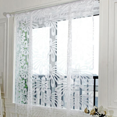 

08x1m Sling Cut Flowers Door Window Curtain Drape Sheer Valance Home Decor