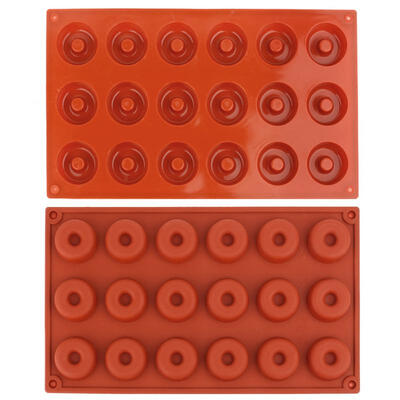 

Greensen 18-Cavity Doughnut mould Non-Stick Donut Baking Mold Silicone Molds for Chocolate Handmade Soap