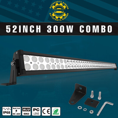

300W 52 Inch LED Light Bar SPOT FLOOD For 2009-2014 Dodge Ram 1500 2500 3500