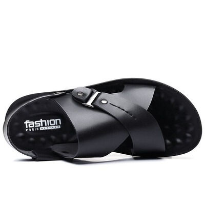 

YONGHENGMEILI Genuine leather mens non-slip beach shoes 7154