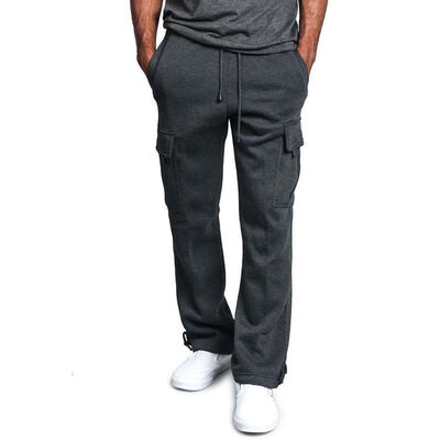 

Mens Jogger Gym Heavy Weight Fleece Cargo Pocket Sweat Pants Drawstring Trousers