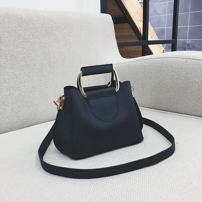 

Tailored Women Portable bucket bag Simple casual lychee shoulder bag