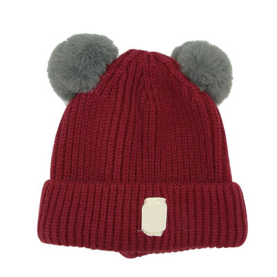 

Cute Baby Kids Boys Girls Fleece Warm Hat Pom Ball Cap Knitted Beanie Hats