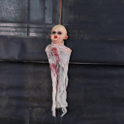 

New Hot DIY Artificial Skull Hanging Ghost Halloween Decor Little Devil Hanging Props Scary Decorations Festival Party Supplies