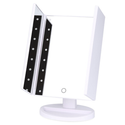 

Fashion Portable Folding Table 16 LEDs Lamp Luminous Cosmetic Mirror