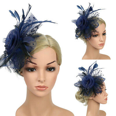 

Women Cocktail Wedding Hats Hairpin Fascinator Lady Party Headpieces Wrap Gift