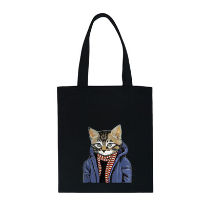 

Women Cute Cat Printing Canvas Tote Girls Casual Shoulder Bags Large Capacity Shopping Bags Handbag Bolsos Mujer YJ