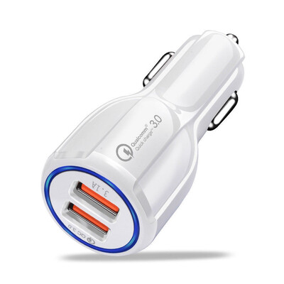

Qualcomm QC30 Certified Quick Charge Dual 2 USB Port QC30 Fast Car Charger 36W