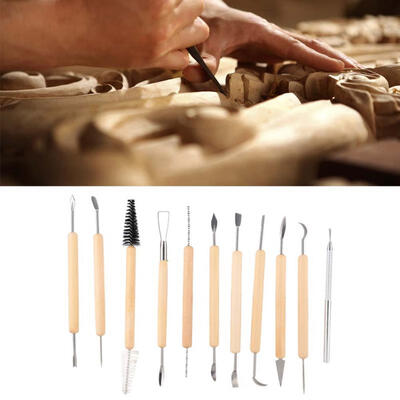 

Greensen 11Pcs Ceramic Pottery Crafts Tools Set Clay Sculpting Carving Modeling DIY Kit