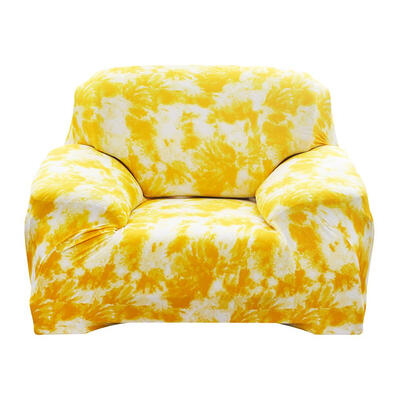 

Graffiti All-inclusive Couch Stretch Sofa Full Cover Thin Slipcover Yellow