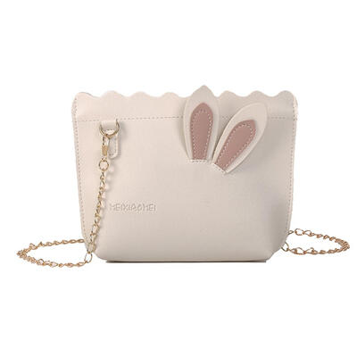 

Rabbit Ear Decor Shoulder Handbags PU Leather Women Chain Crossbody Bags
