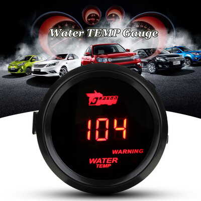 

Tailored Car Black 2 52mm Red Digital LED Electronic Water Temp Temperature Gauge