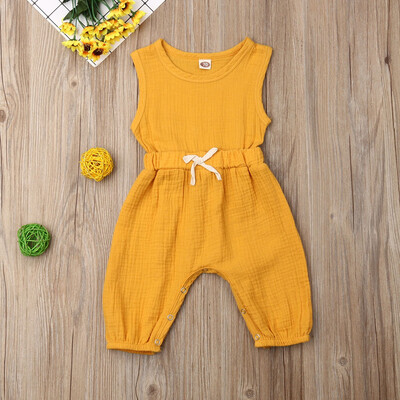 

Baby Kid Infant Boy Girl Solid Romper Jumpsuit Bodysuit One-piece Clothes Summer