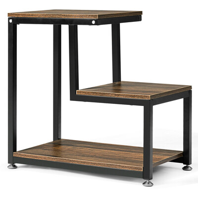

3-Tier Living Room Side Table with Storage Shelf