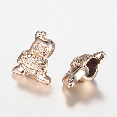 

Nickel Free & Lead Free Unfading Alloy European Beads Large Hole Penguin Beads Golden 13x11x7mm Hole 5mm