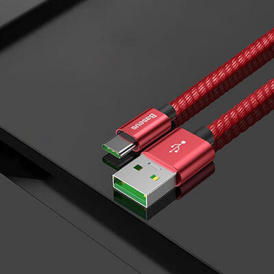 

Baseus Nylon-braided Fast Charging Type-C Cord For HuaweiOPPO Find X-1m