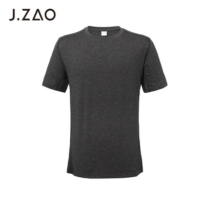 

Beijing Tokyo made JZAO mens sports short-sleeved T-shirt mesh breathable cool sports short-sleeved dark gray XXL