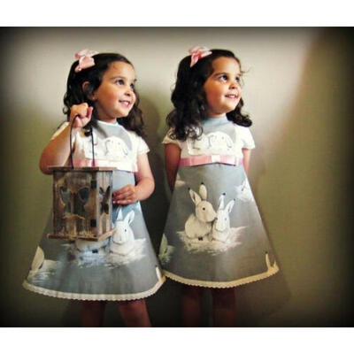 

Cute Toddler Kids Baby Girl Princess Summer Casual Bunny Dress Sundress Clothes