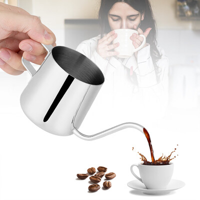 

250ml350ml Stainless Steel Drip Coffee Pot Long Gooseneck Spout Kettle Cup Tea Tool Gooseneck Pot Stainless Steel Coffee Pot