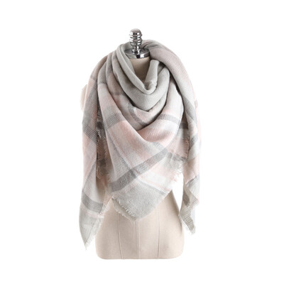 

Salybaby Lattice Stitching Multicolor Color Imitation Cashmere Scarf