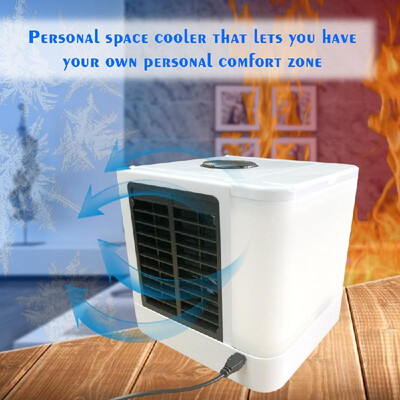 

Plastic Personal Mini Air Conditioner Fan Cooler Refrigerating Machine with USB Cable