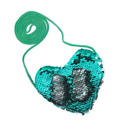 

Sweet Baby Heart Shoulder Handbags Kids Girls Sequins Glitter Crossbody Bag