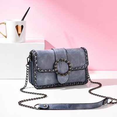 

Small bag female 2019 new cool womens bag Korean version of the fresh PU leather fashion single shoulder Messenger bag
