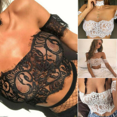 

Fashion Women Casual Off Shoulder Tank Top Vest Blouse Short Sleeve Crop Tops