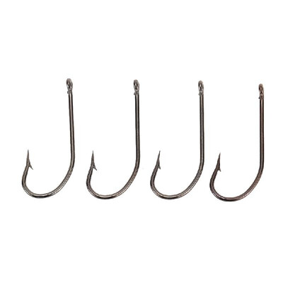 

Size 1 6 100pcs High Carbon Steel Fishing Hooks with Barb&Tiny Hole
