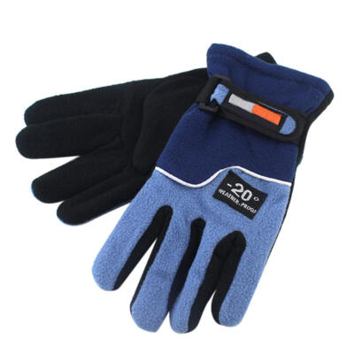 

2pcs Outdoor Winter Warm Polar Fleece Full Finger Cycling Motorcycle Gloves