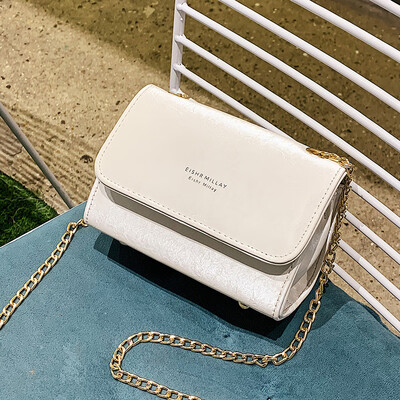 

Female tide chic Korean version slanted small white square bag fashion chain single shoulder fairy girl bag
